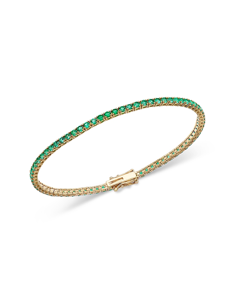 Bloomingdale's Fine Collection Emerald Ombre Bracelet in 14K Yellow Gold