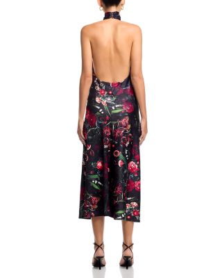 Halter Midi Jersey Dress