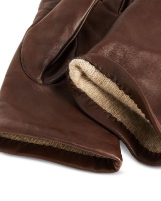 Cashmere Lined Leather Gloves - Exclusive