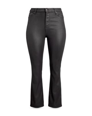 Coated High Rise Straight Ankle Jean