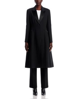 Fit & Flare Tuxedo Coat
