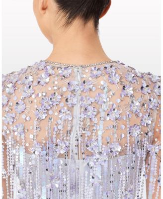 Ruby Embellished Cape Maxi Dress