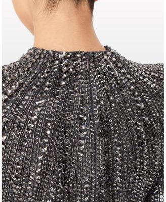Rory Embellished Mock-neck Maxi Dress