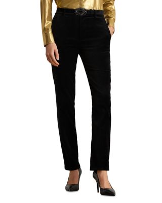 Stretch Velvet Cropped Pant