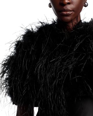 Ostrich Feather Capelet