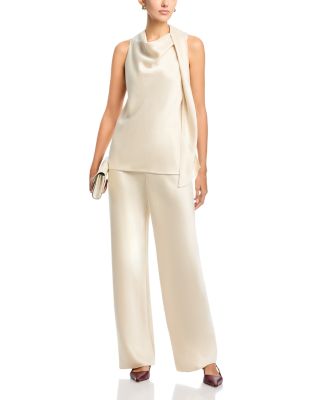 Fluid Satin Scarf Top