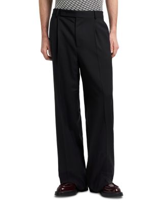 Saglia Wide Leg Wool Trousers