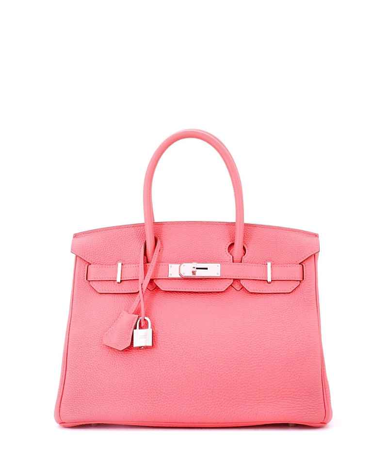 PRE-OWNED HERMES Pre-owned Hermes Birkin 30 Handbag Pink Togo With Palladium Hardware