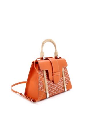 PM Saigon Top Handle Bag Coated Canvas with Leather