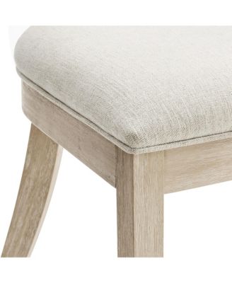 Peregrine Wood and Fabric Upholstered Dining Chairs, Set of 2