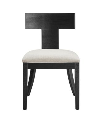 Peregrine Wood and Fabric Upholstered Dining Chairs, Set of 2