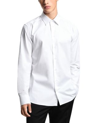 New York Regular Fit Textured Cotton Dress Shirt