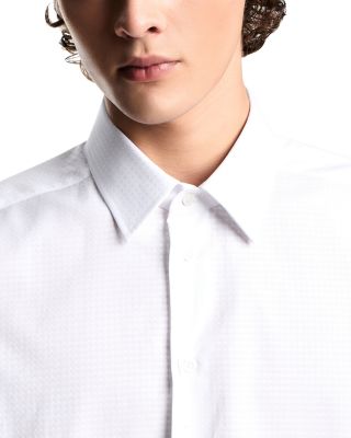 New York Regular Fit Micro Jacquard Cotton Dress Shirt