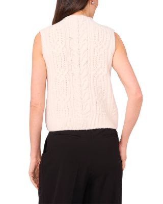 Mixed Cable Funnel Neck Sweater