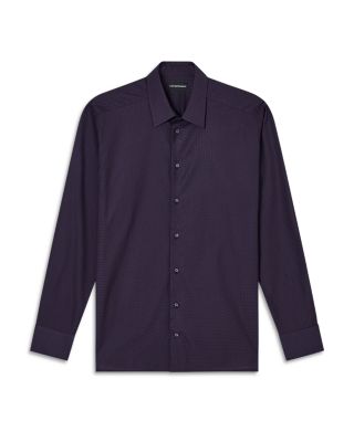 New York Regular Fit Micro Jacquard Cotton Dress Shirt