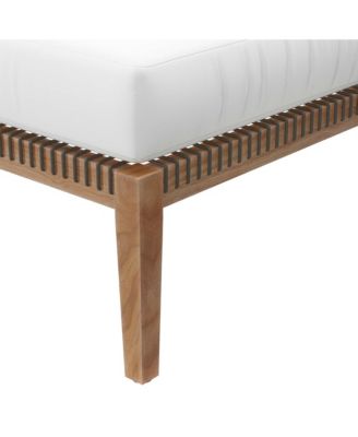 Clearwater Outdoor Patio Teak Wood Ottoman