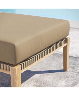 Clearwater Outdoor Patio Teak Wood Ottoman
