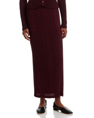 Hatching Pleats Skirt