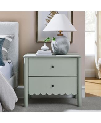Emmeline Scalloped 2-Drawer Nightstand