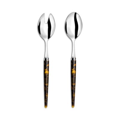 Tang Collection Tortoise Look Salad Servers Set