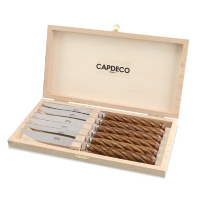 Ellipse Wood Steak Knives, Set of 6