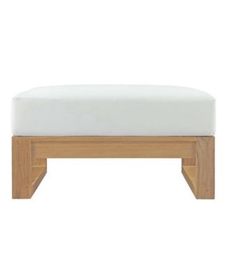 Upland Outdoor Patio Teak Ottoman