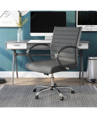 Tioga 37-inch Faux Leather Height Adjustable Swivel Office Chair