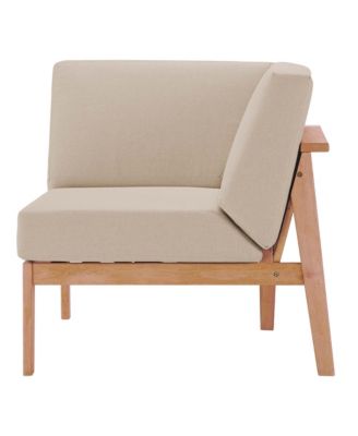 Sedona Outdoor Patio Eucalyptus Wood Sectional Sofa Corner Chair