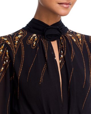 Garden Silhouette Long Sleeve Dress