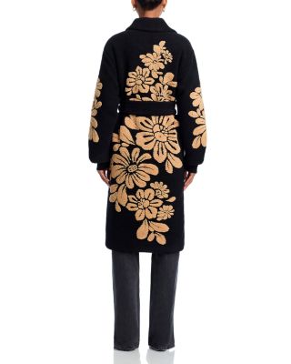 Bold Flowers Fleece Coat