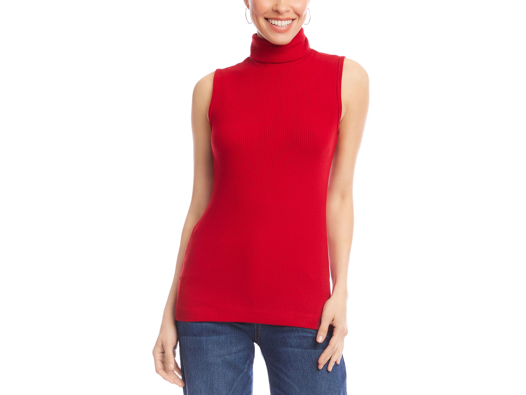 Ribbed Turtleneck Tank - Image 1