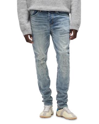 Color Weft Buckshot Skinny Jeans in Mid Indigo