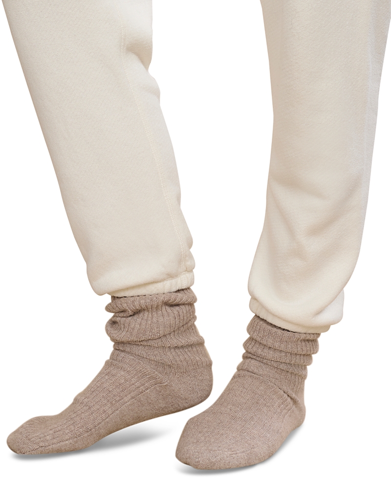 Jenni Kayne Cashmere Knit Socks In Gray