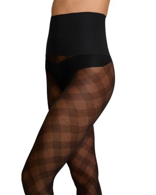 Check Plaid Sheer Tights 