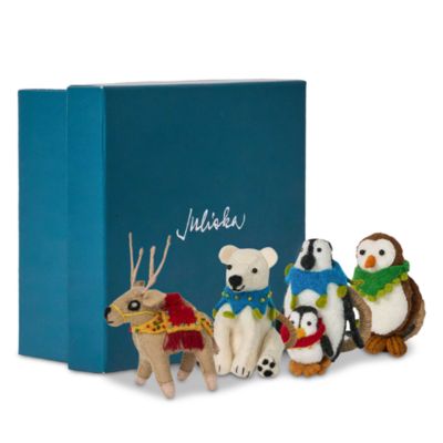 Berry & Thread North Pole Animal Napkin Ring, Assorted, Set of 4
