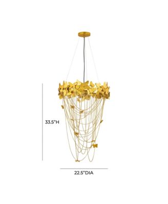  Butterfly Chandelier in Gold