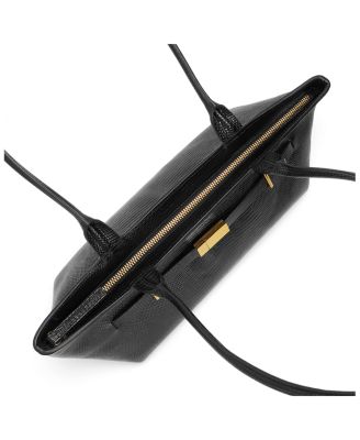 The New York Embossed Leather Shoulder Bag