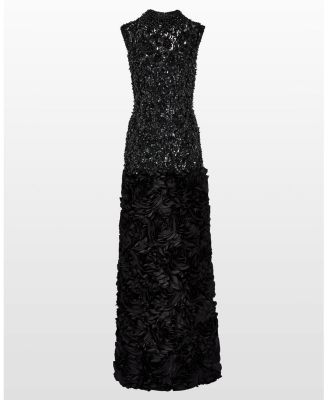 Julianne Sequin-Embellishment Ruffle Maxi Dress