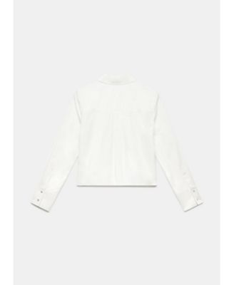  Women's Sequin Lace Cotton Shirt