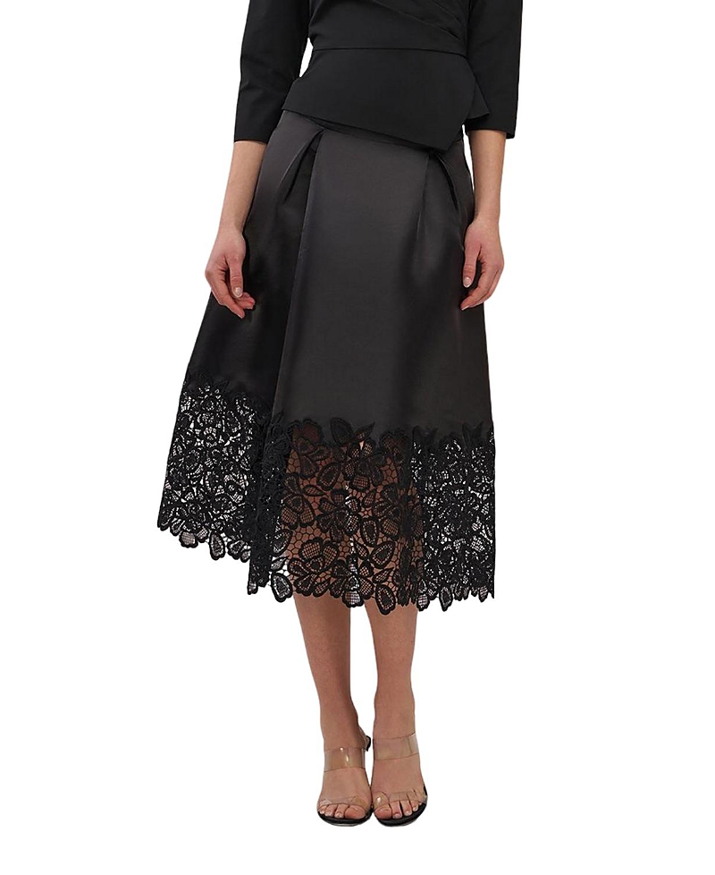 Kay Unger Campbell Midi Skirt In Black