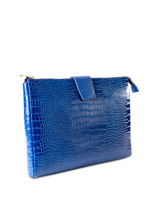 Layla Embossed Leather Laptop Case