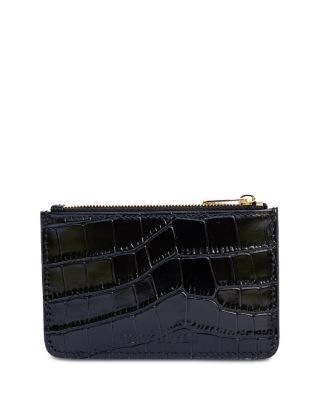 Carrie Croc Embossed Leather Card Holder 