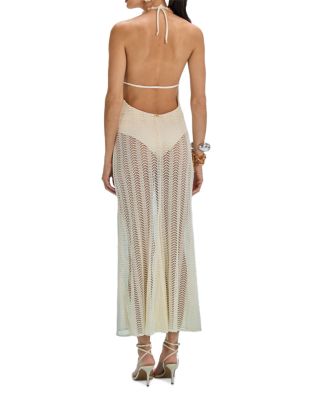 Wave Mesh Beach Cover Up Dress