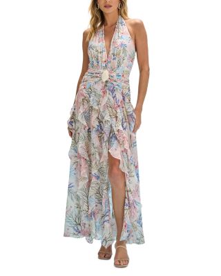 Seaweed Plunge Beach Cover Up Maxi Dress