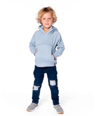 Boys' Pullover Hooded Fleece Sweatshirt with Zip Pocket - Little Kid, Big Kid