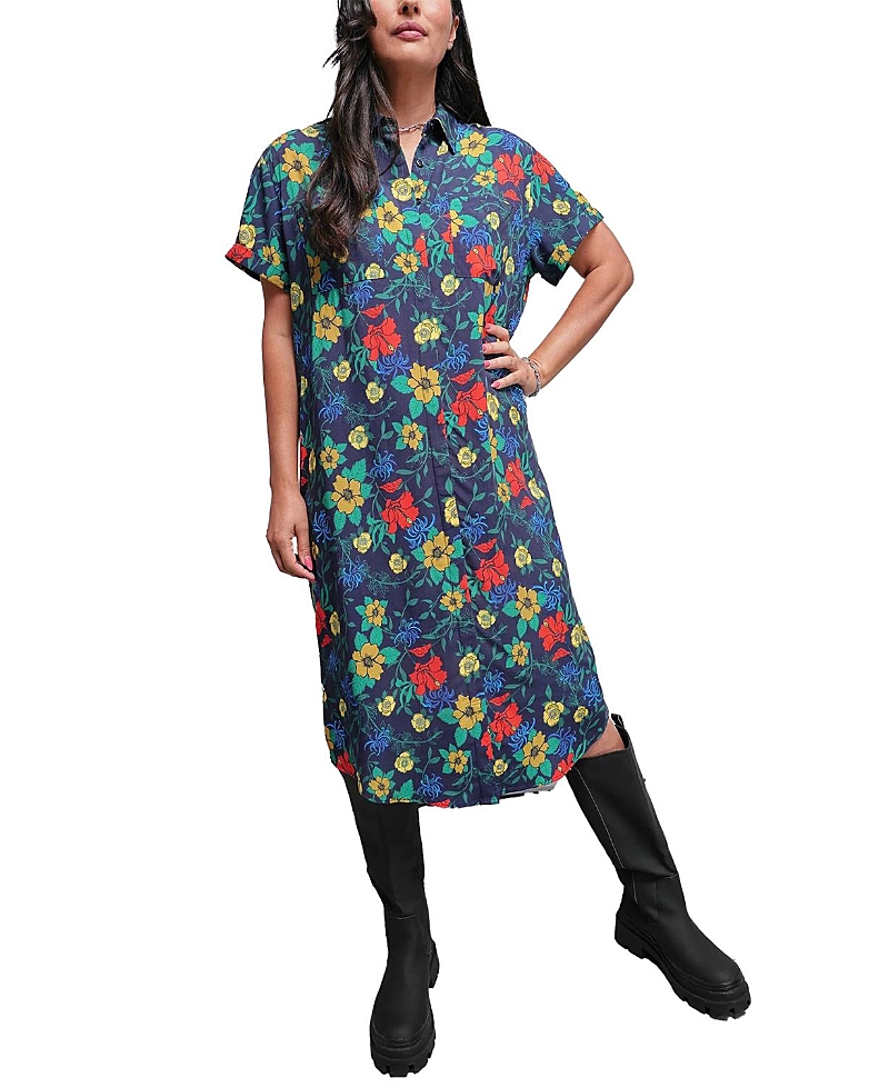 Wildfang The Empower Shirt Dress In Multi