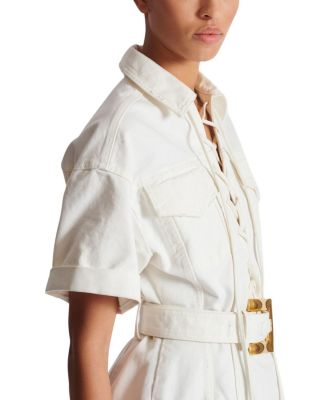  Short Lace-Up Canvas Dress