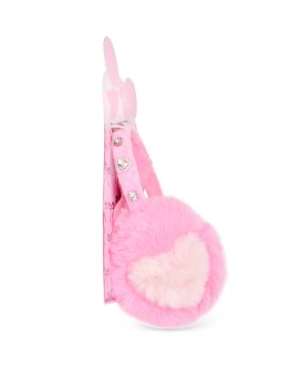 Girls' Heart Faux Fur Earmuffs & Gloves Set - Big Kid