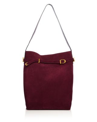 The Belted Suede Satchel Bag