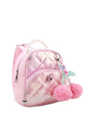 Girls' Cherry Quilted Pearl Handle Micro Mini Backpack